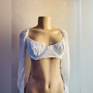 white fox boutique white top size XL new with tags